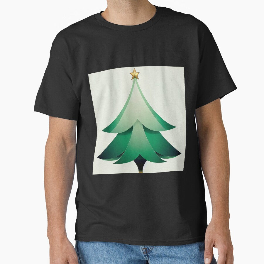 a green christmas tree with a star on top by DesignAtYO
