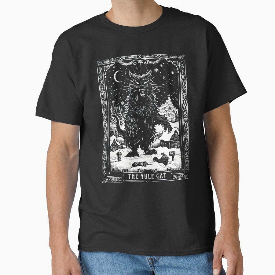 The Yule Cat Tarot Card Goth Christmas by SmithKevinDes