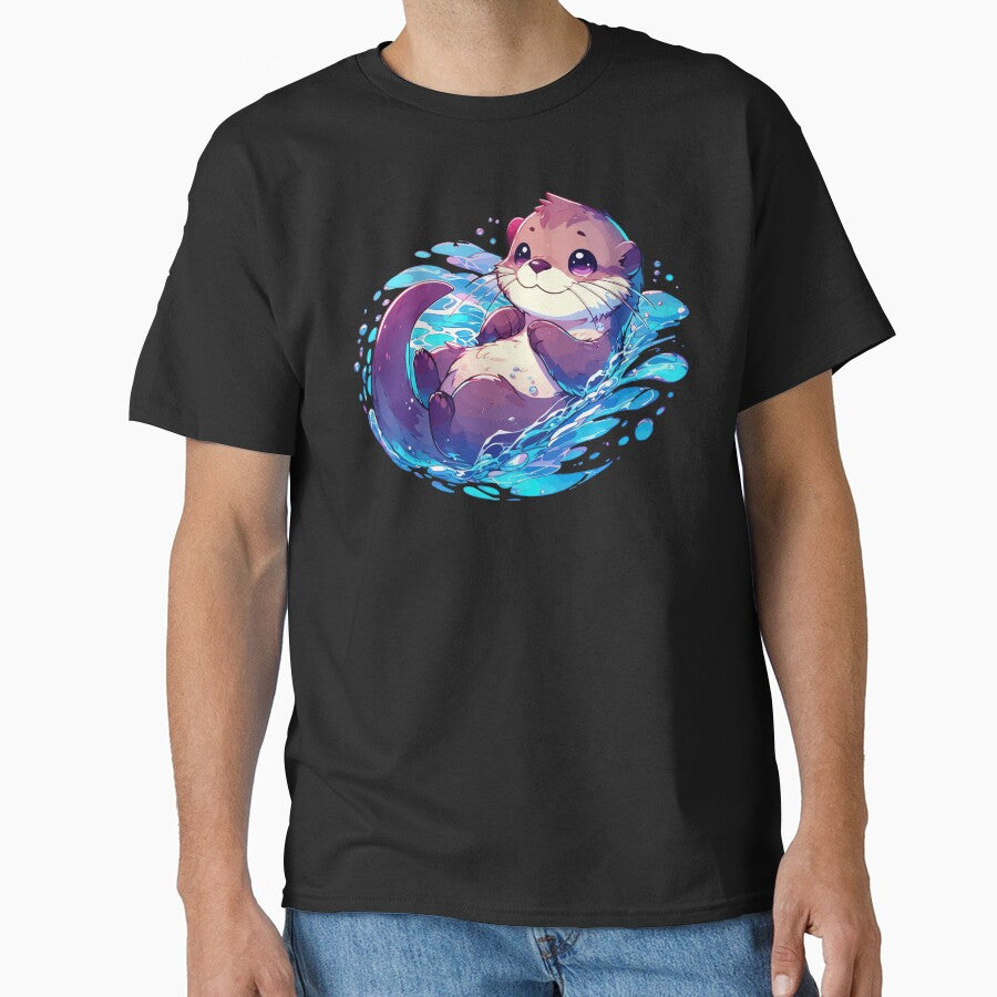 Kawaii Otter Bath Anime by TomFrontierArt