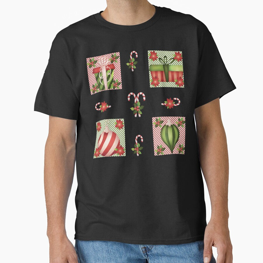 Christmas Present And Ornament Stripe Pattern by Wheeler-Styl3