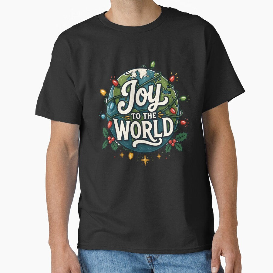 Joy to the World Christmas Lights Pattern Christmas Design by KristenosNehk