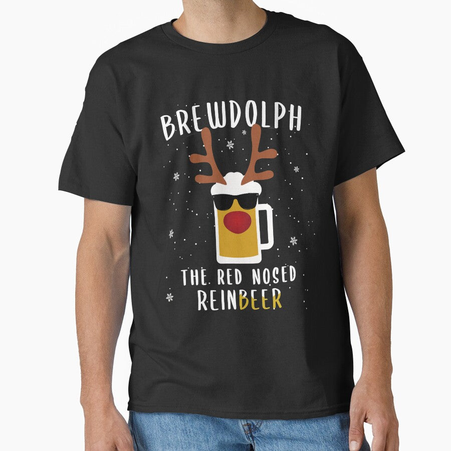 Reindeer Beer Rudolph Brewdolph Funny Christmas Gift Idea by DanMoor