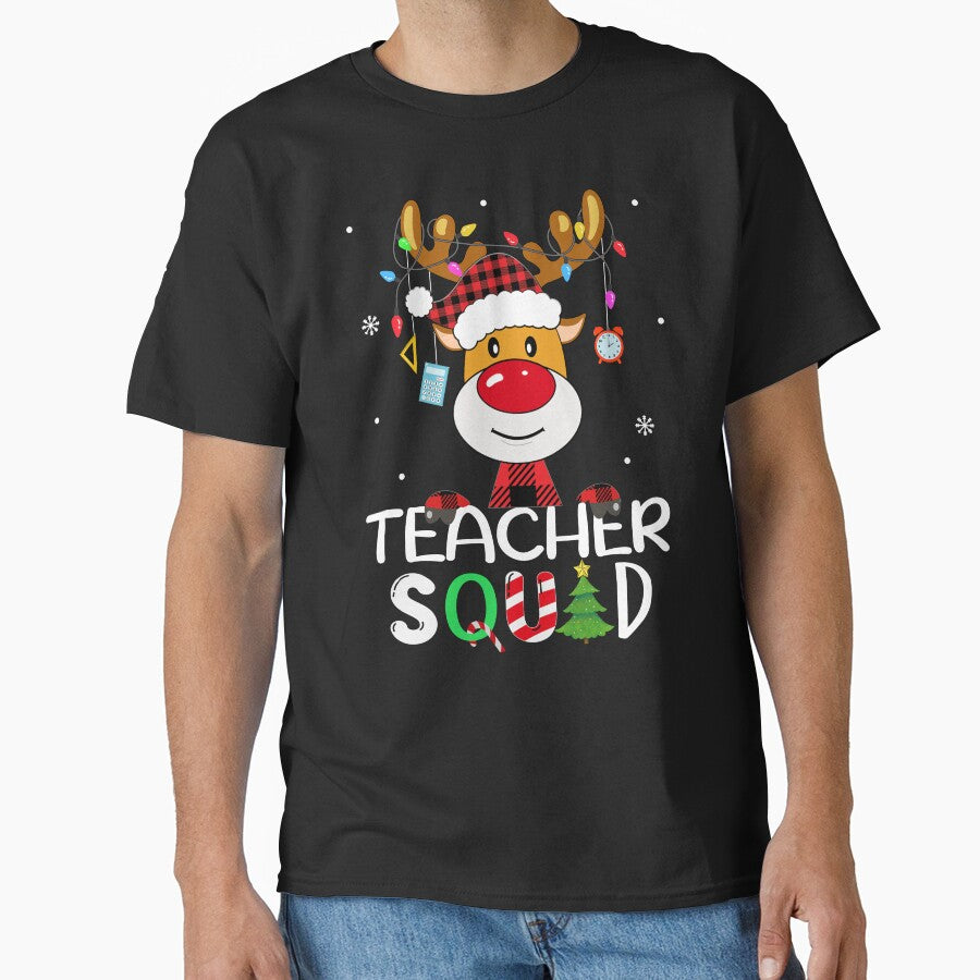 teacher christmas reindeer shirt , matching teacher squad christmas crew 2023 shirt by ZAIN JAMAL