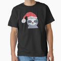 Christmas Sloth with Santa Hat by DanielleGensler