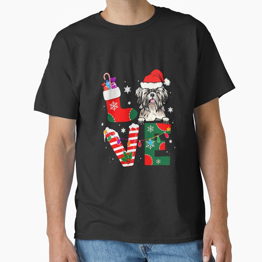 Shih Tzu Lover Santa Claus Christmas by saragrant39