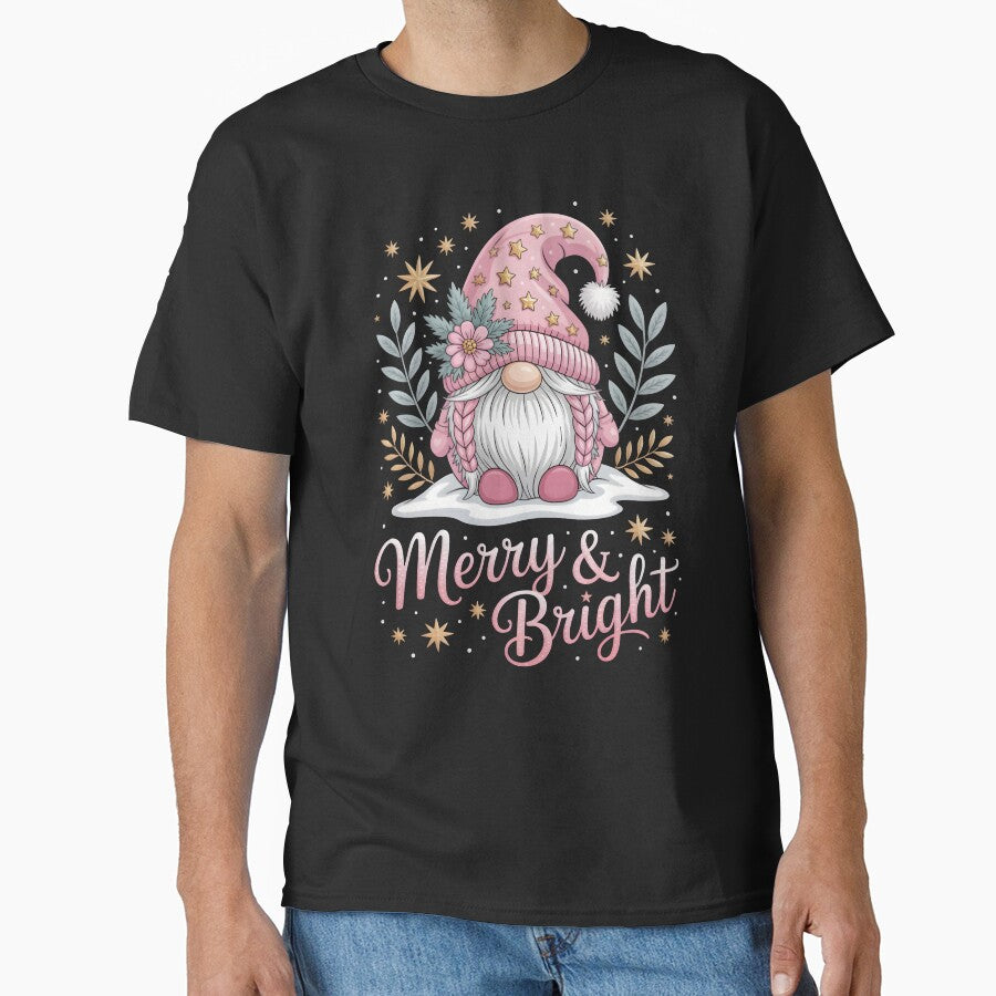 Merry & Bright Pink Christmas Gnome by martindesignden