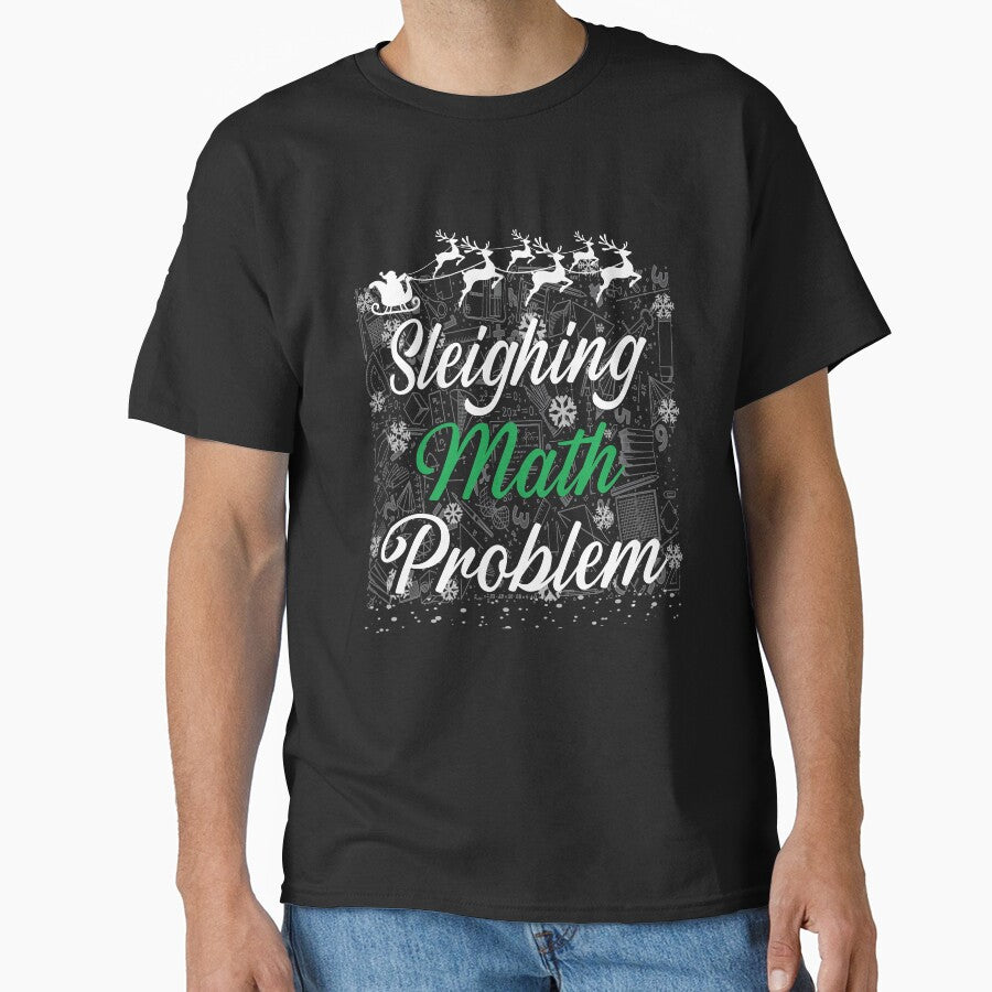 Sleighing math problem funny gift for boy and girl students by patroart