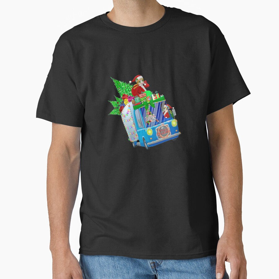 christmas elf riding monster truck by Polla-Shirt