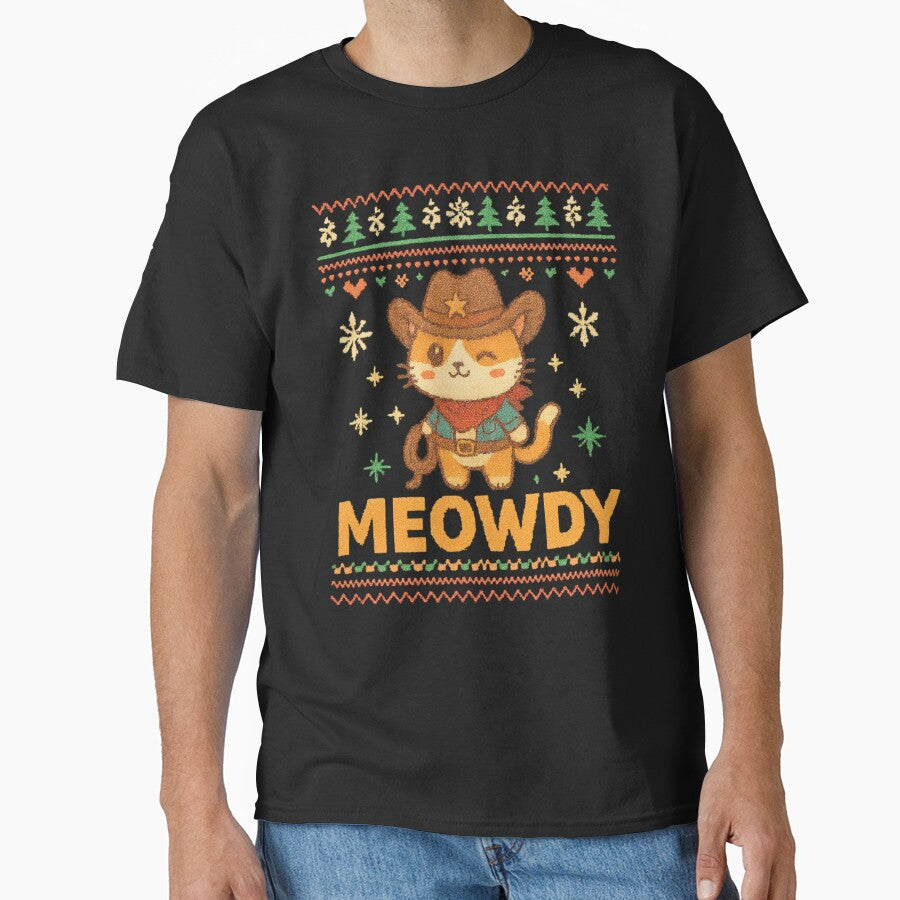 Adorable Cowboy Cat Meowdy Western Holiday Christmas Graphic by NeboulaHamra