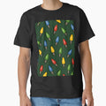 Colorful Christmas Lights on Green Background by SassyArtistry