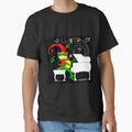 Happy Christmas frog playing piano by Shirley cute art