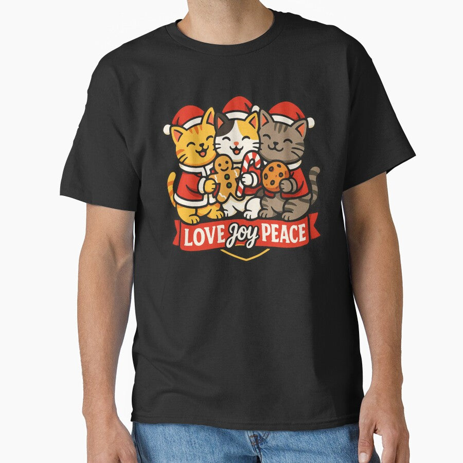 Love Joy Peace Cats Santa Christmas Candy Cane Cookies Gingerbread by plushism