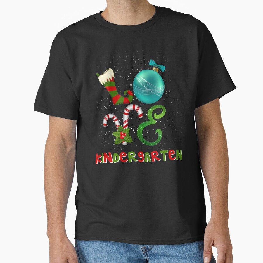 Love Kindergarten Christmas Shirt, Christmas Shirt, Funny Christmas Shirt, Christmas Party Shirt by Nrlifecreations