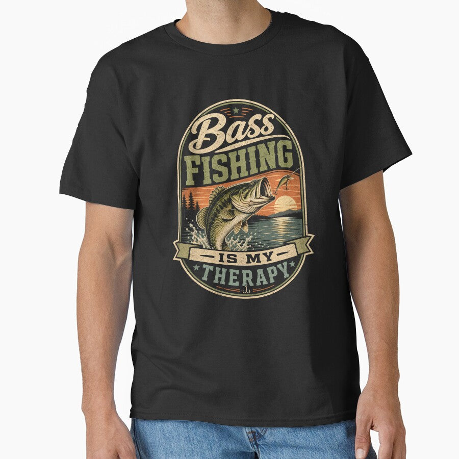 Bass Fishing, Funny Largemouth Angler by dfunky