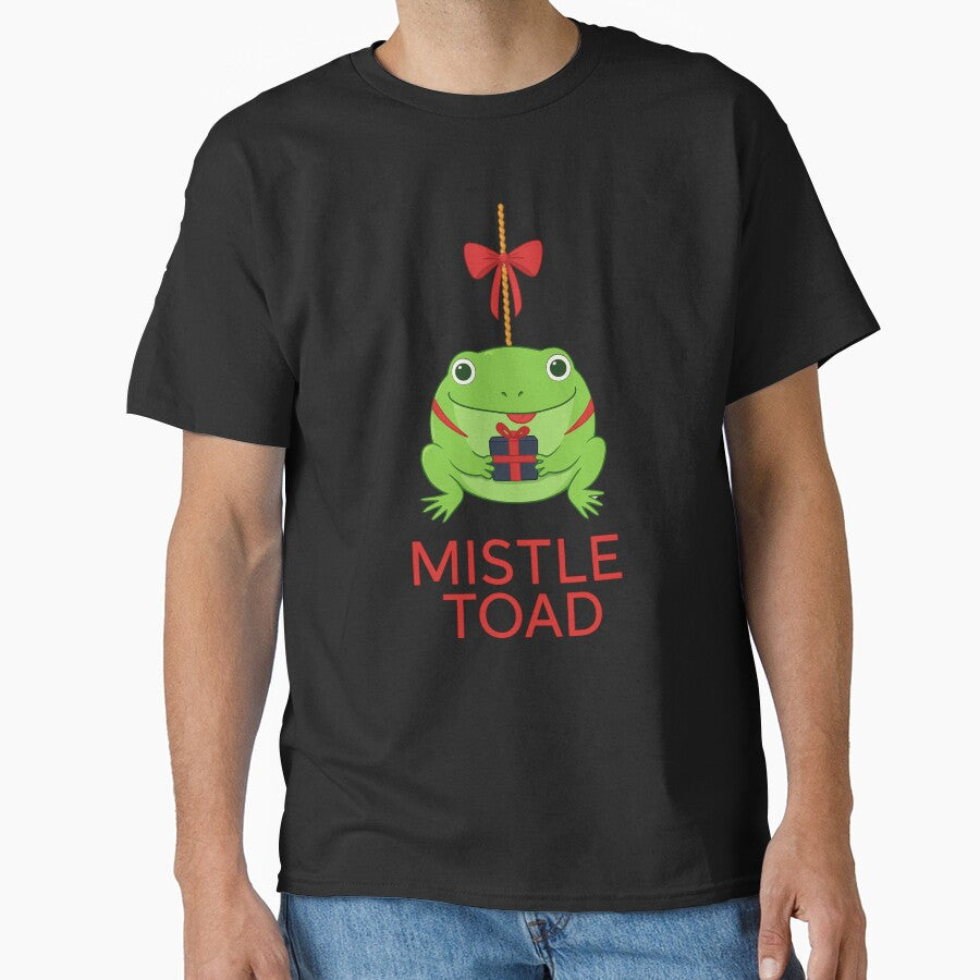 Funny Mistletoad Christmas Pun Cute Frog Toad Gift by haitrieuic96