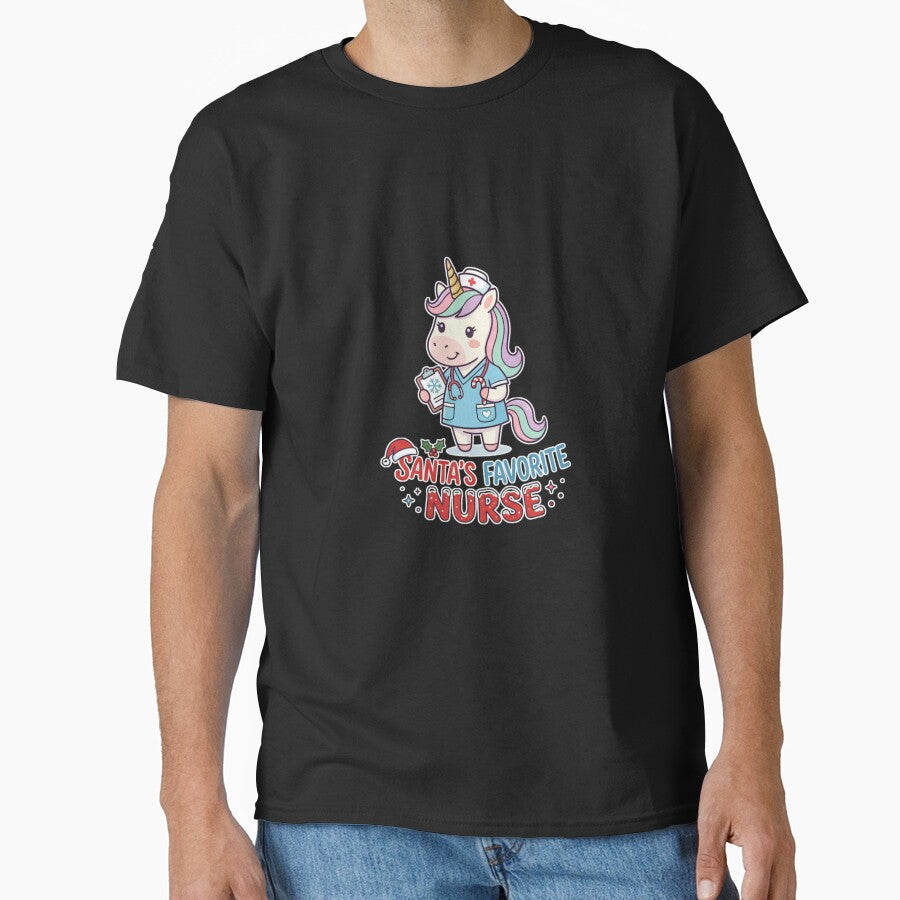 Unicorn Nurse Santa's Favorite Nurse Christmas Cute by Sitred123