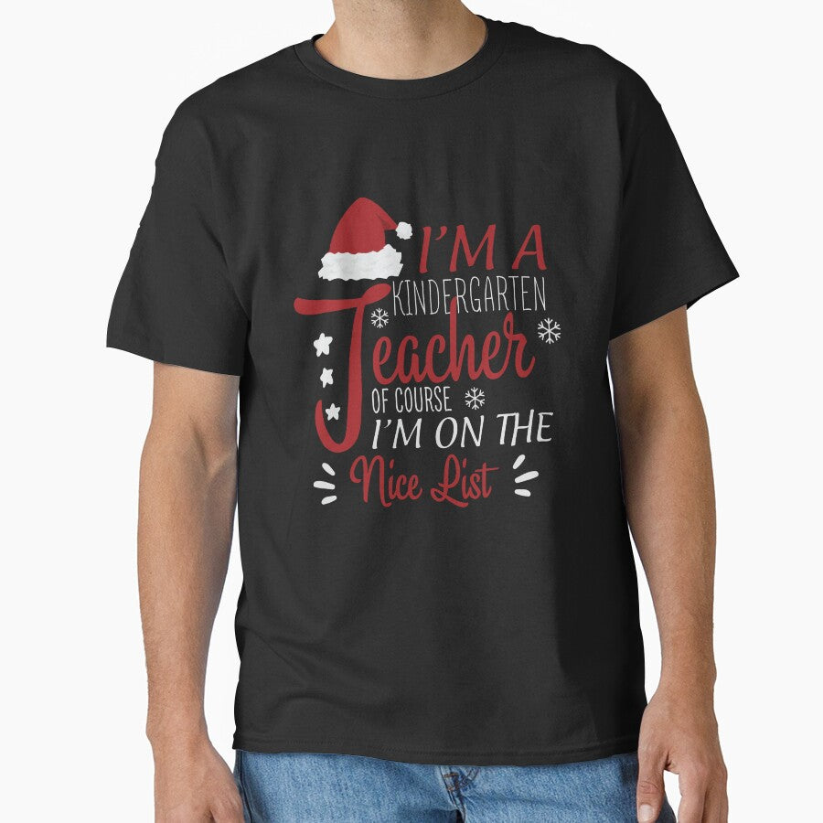 Kindergarten Teacher on the Nice List Christmas by ArtMeetsPizza