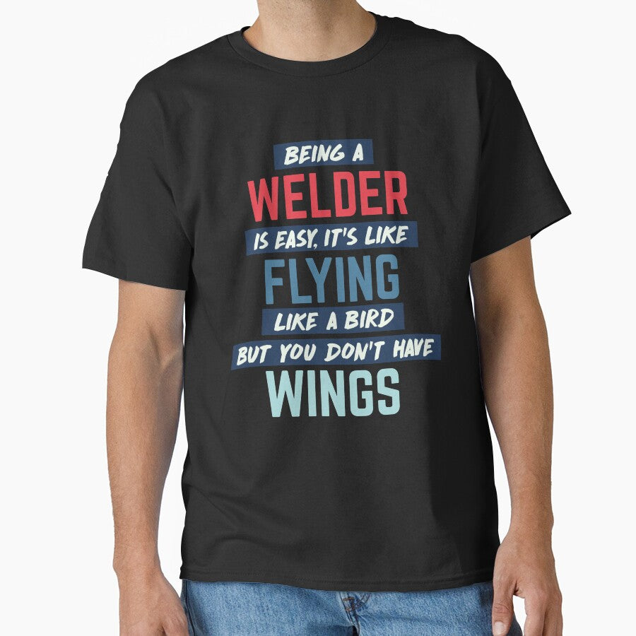 Being welder is easy. humorous quote. retro by bumperapparels