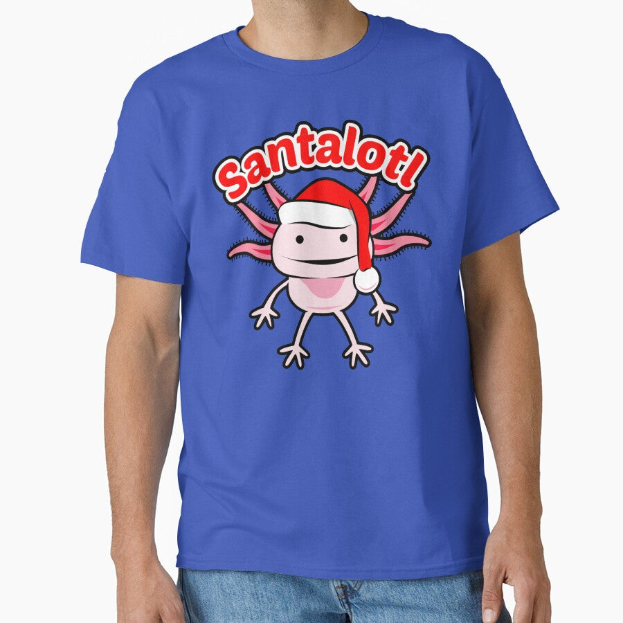 Funny Christmas Axolotl - Santa Salamander - Santalotl by propellerhead
