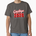 Goodbye 2026 – Bold Red Typographic Design | End of Year, New Year's Eve, New Year's, Gift T-Shirt & Sticker by mocci10