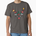 Reindeer face with christmas lights and tree leaves by wesdesignshop