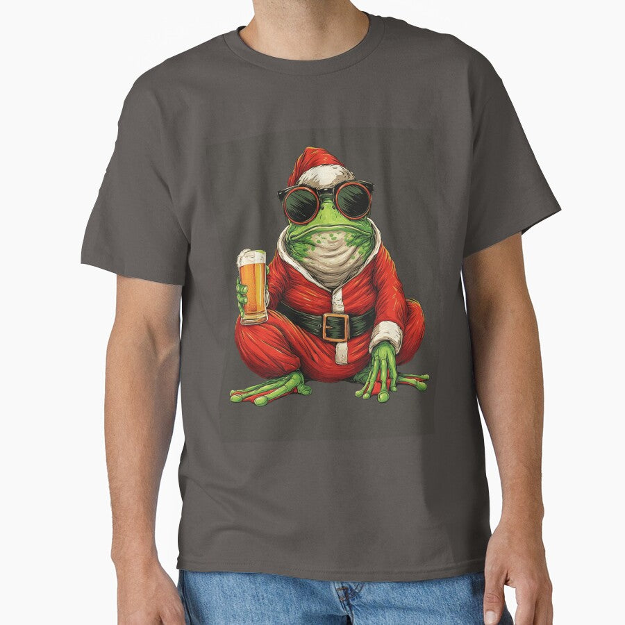 Funny Christmas Frog Santa Beer Sunglasses Holiday by k3rstman1