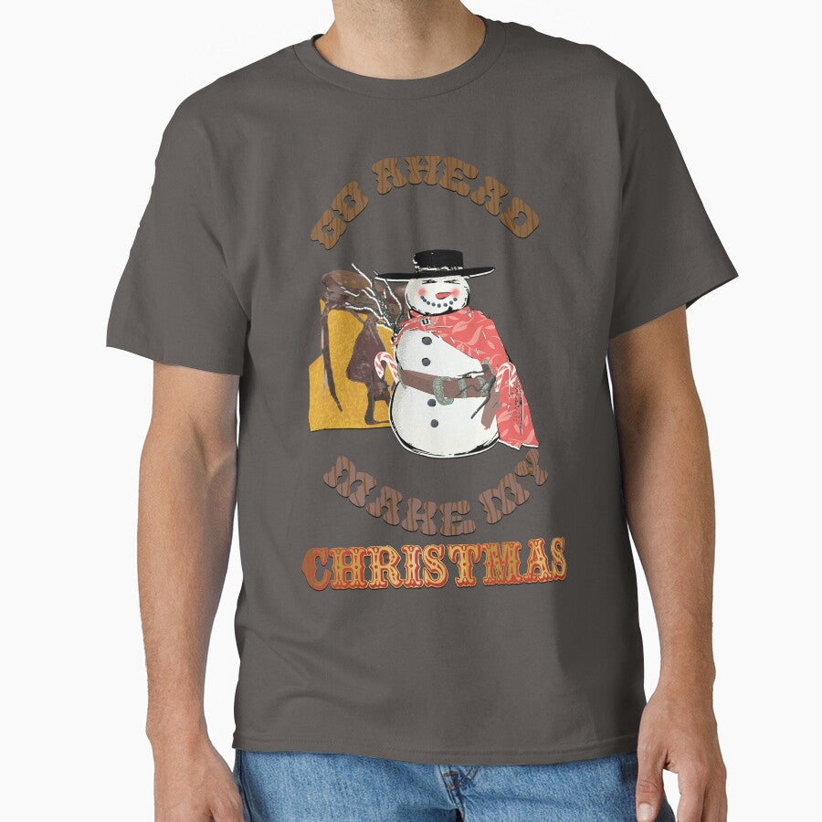 Cowboy Snowman Illustration - GO Ahead, make my Christmas by Eejee-SK
