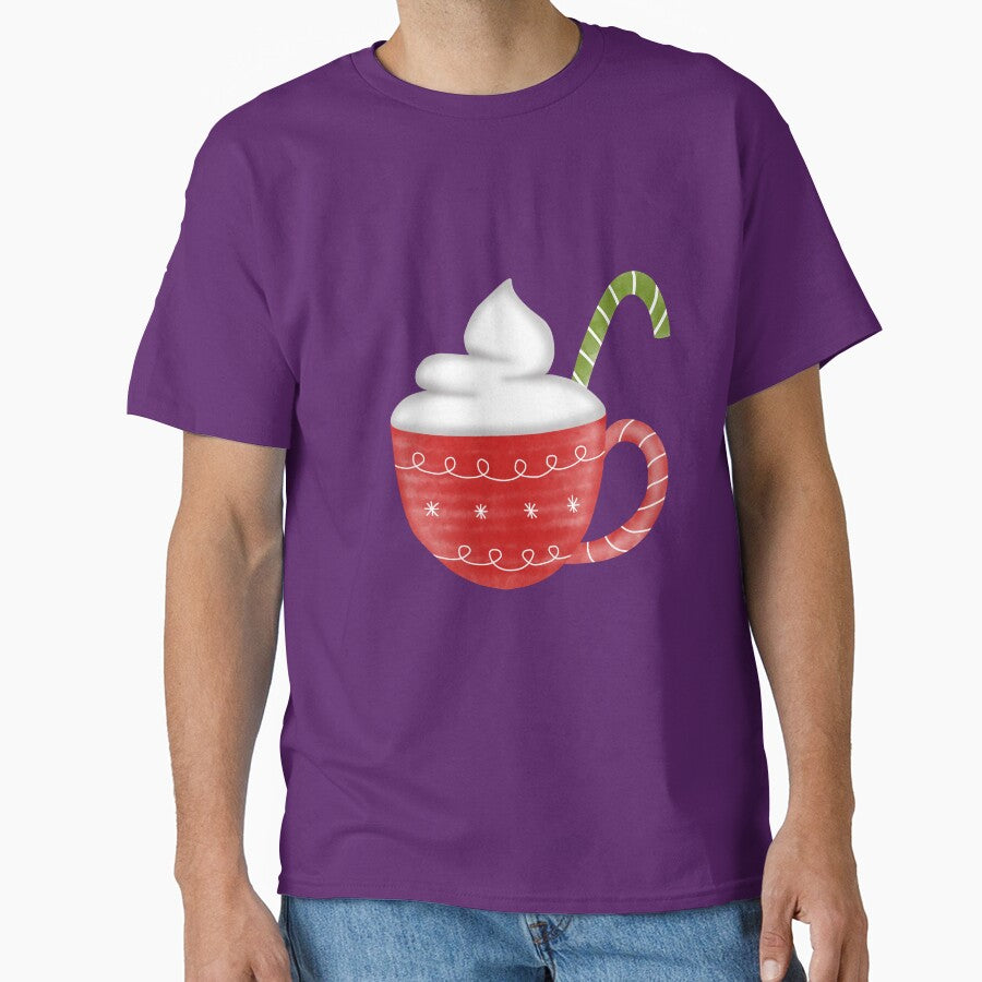 Cappuccino coffee in christmas cup by Onanong2531
