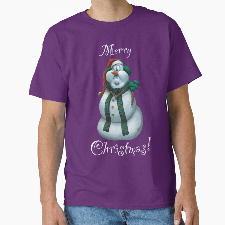 Joyful Merry Christmas Holiday Snowman by abbottoons