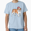 Cute christmas bulldog dog illustration by Yarafantasyart