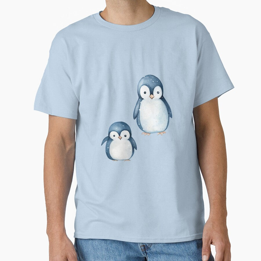 Penguins in Snow Scene by SukiCreatives