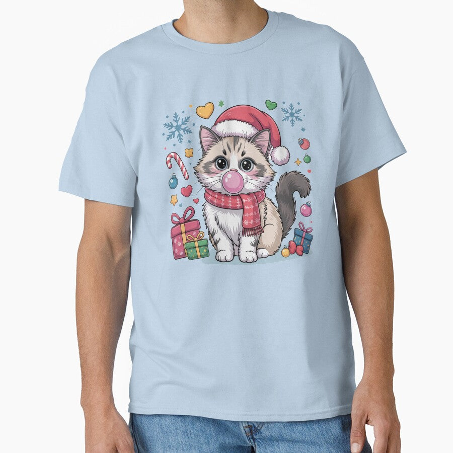 Ragdoll cat merry Christmas Blowing gum by kaka8888