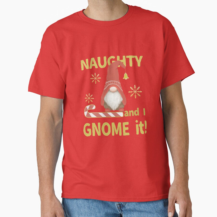 Naughty And I Gnome It Drawing - Merry Christmas Funny Gnome Naughty List by ViewerEqualsPhoton