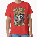 Bull Skull Santa Hat Cowboy Christmas STICKER by inkfluenceart