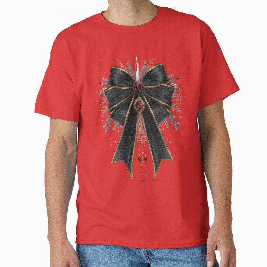Gothic Christmas Black Velvet Bow 2 by Girly-Universe