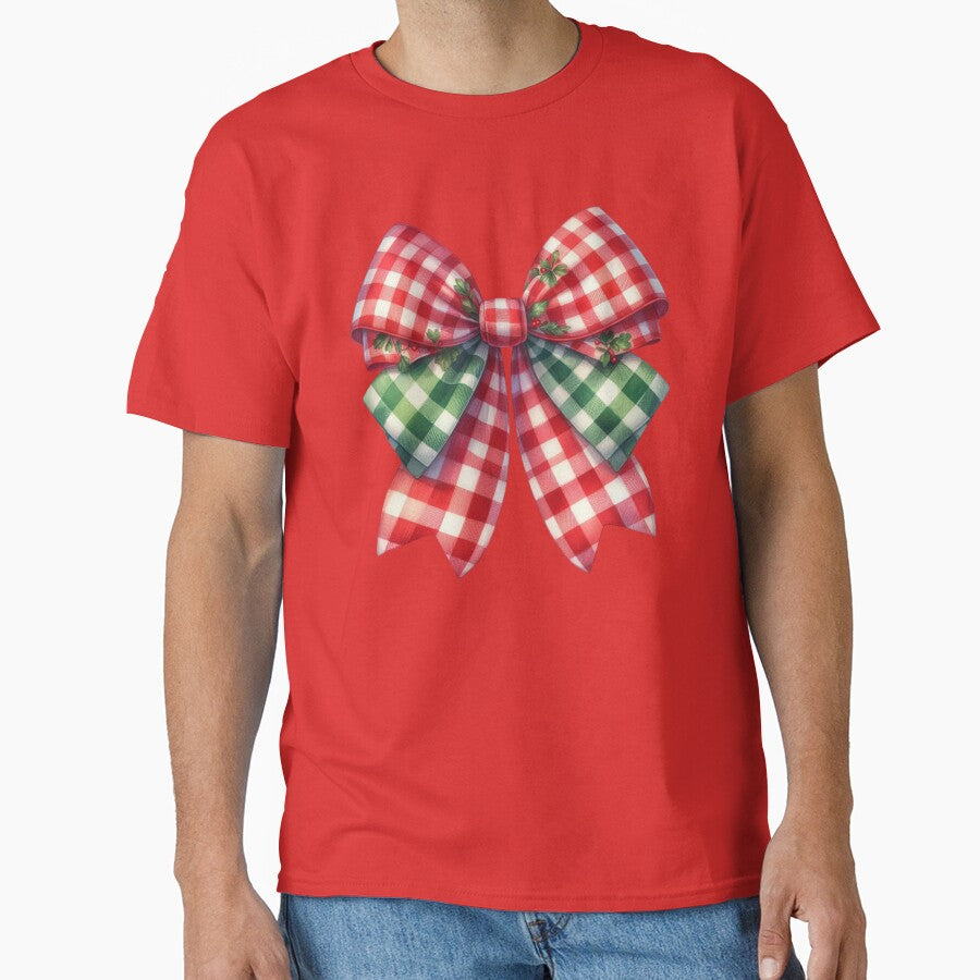 Christmas Coquette Gingham Bow by Sol-threads