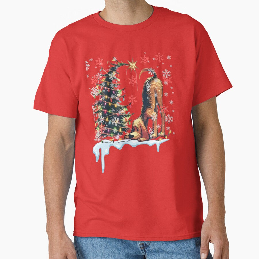 DOG Christmas CLASSIC T-SHIRTS by inkfluenceart