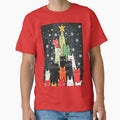 Purr-fectly Festive Cat Christmas Tree Tower with Shining Star Abstract Art AI Generated by OlfactoART Studio