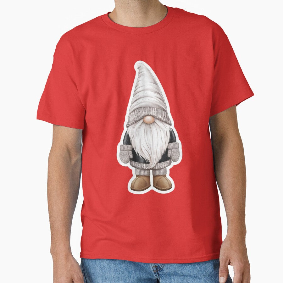Christmas gnome in a white cap by Polanska
