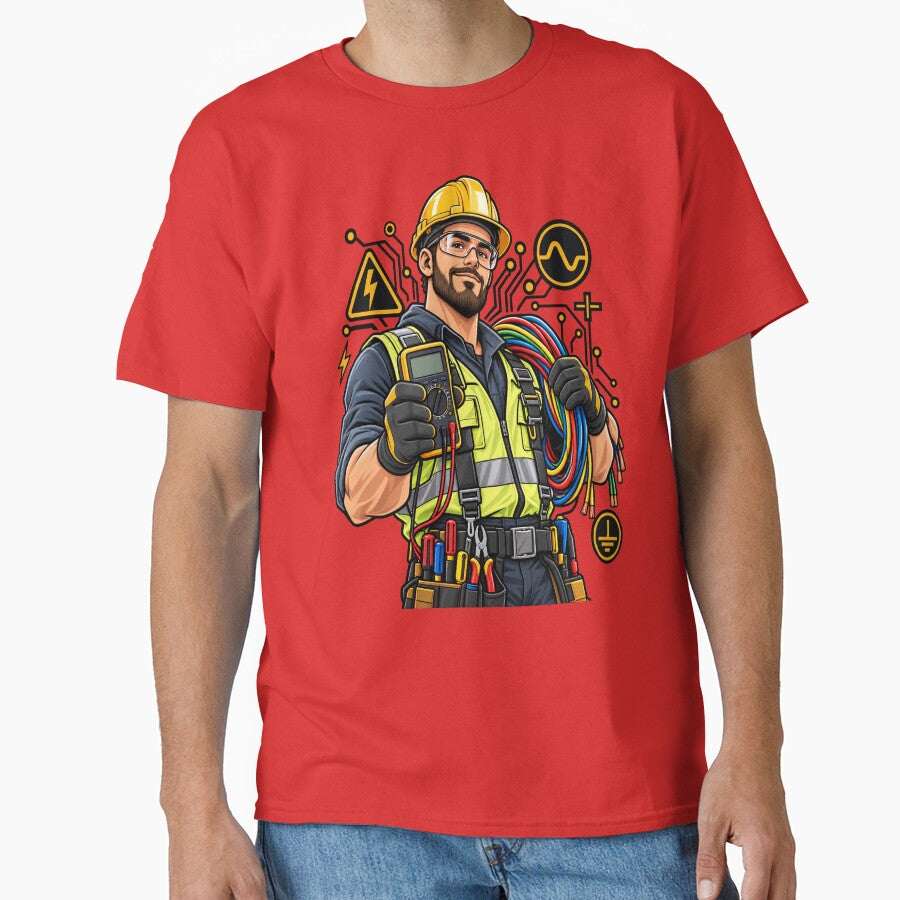 Electrician Electrical Worker Tradesman Design by JMDG Studio