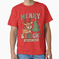 Retro Reindeer Merry & Bright Holiday by MD_Design