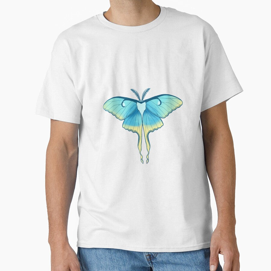 Blue and yellow Chinese Moon Moth by sophieed10