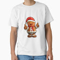 Gingerbread Christmas Thumbs Up | Sticker, T-Shirt by NicolasGlowArt