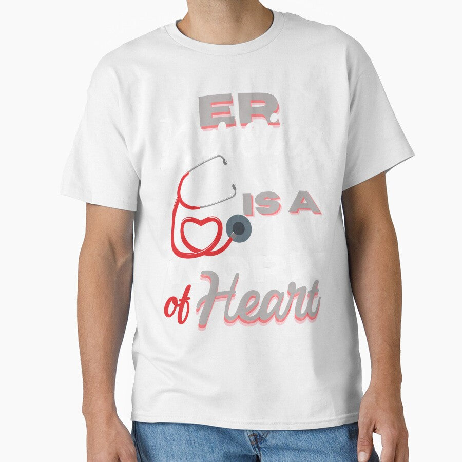 Nursing is a Work of Heart for ER Nurses, Gift for Emergency Room Nurses by WOW TeesAndThings
