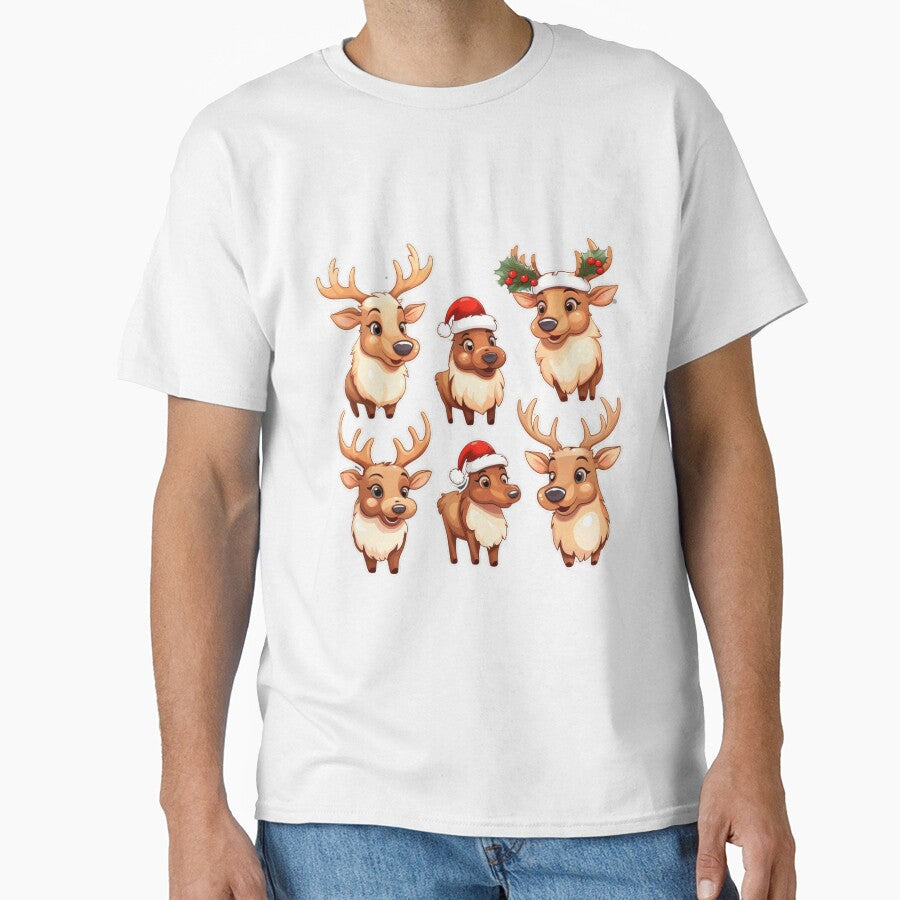 Christmas Stickes Pack Of Reindeer by NicolasGlowArt
