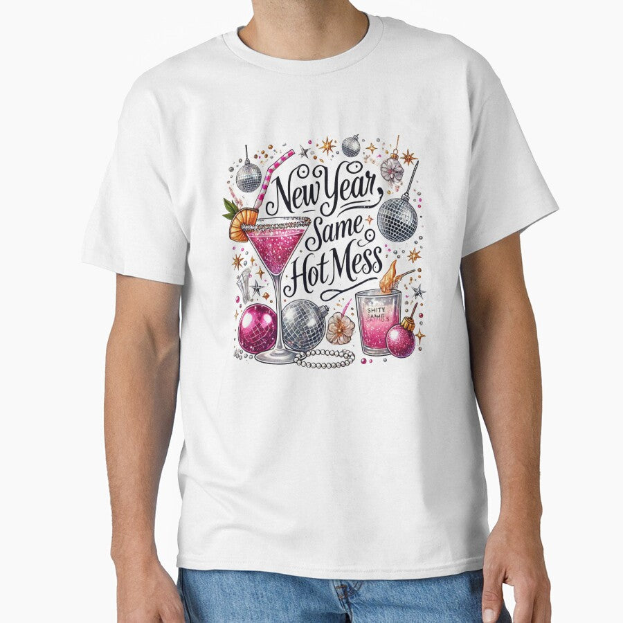 New Year Party Sweat, New Year Celebration, New Year 2025 Sweat, New Year Same Hot Mess, Martini Christmas, by Matrixstore