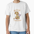 Retired Librarian, Cute Cat, Bird, Books by Lavender Mint Graphics