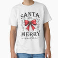 Santa & Co. Merry Christmas Elegant Red Bow Holiday by Ellisen Prints