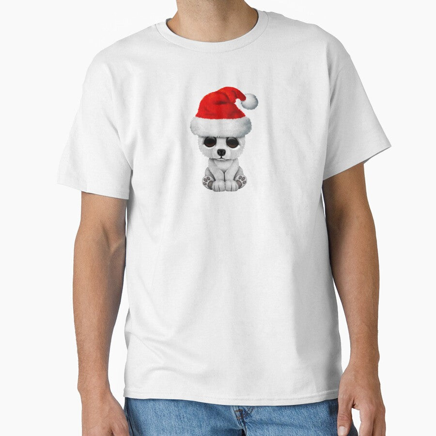 Baby Polar Bear Wearing a Santa Hat by JeffBartels