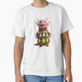 Festive Axolotl with Snowman Sweater – Cute Xmas Amphibian Illustration by MadeByACJ